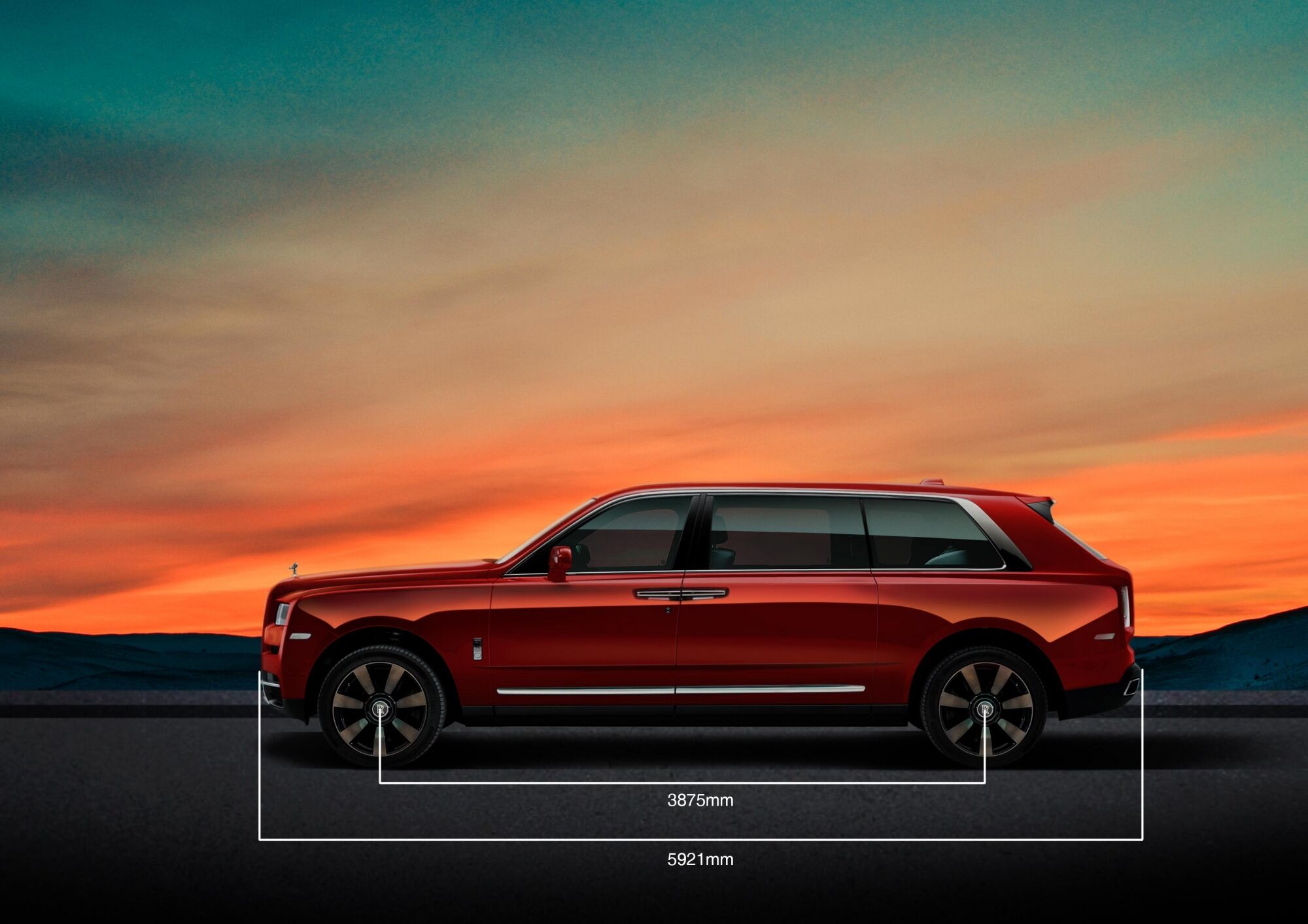 VENYTETTY ROLLS-ROYCE CULLINAN +580MM