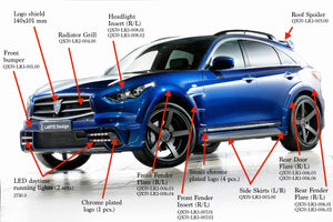 LARTE Design body kit for Infiniti QX70 J39, Tiedustele powercarfinland@gmail.com